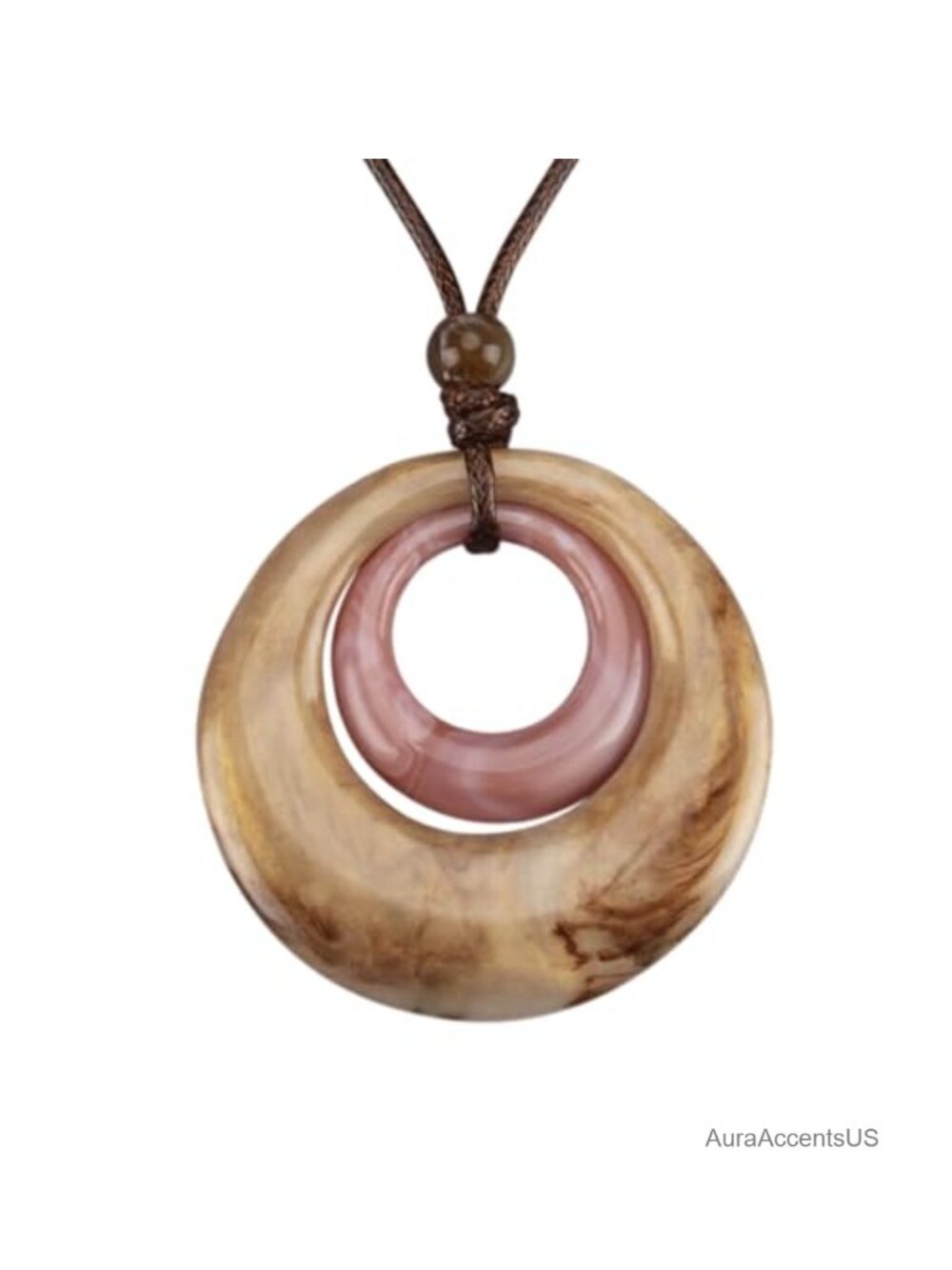 Faux Leather Wooden Pendant Choker Necklace Boho Women Sweater Necklace